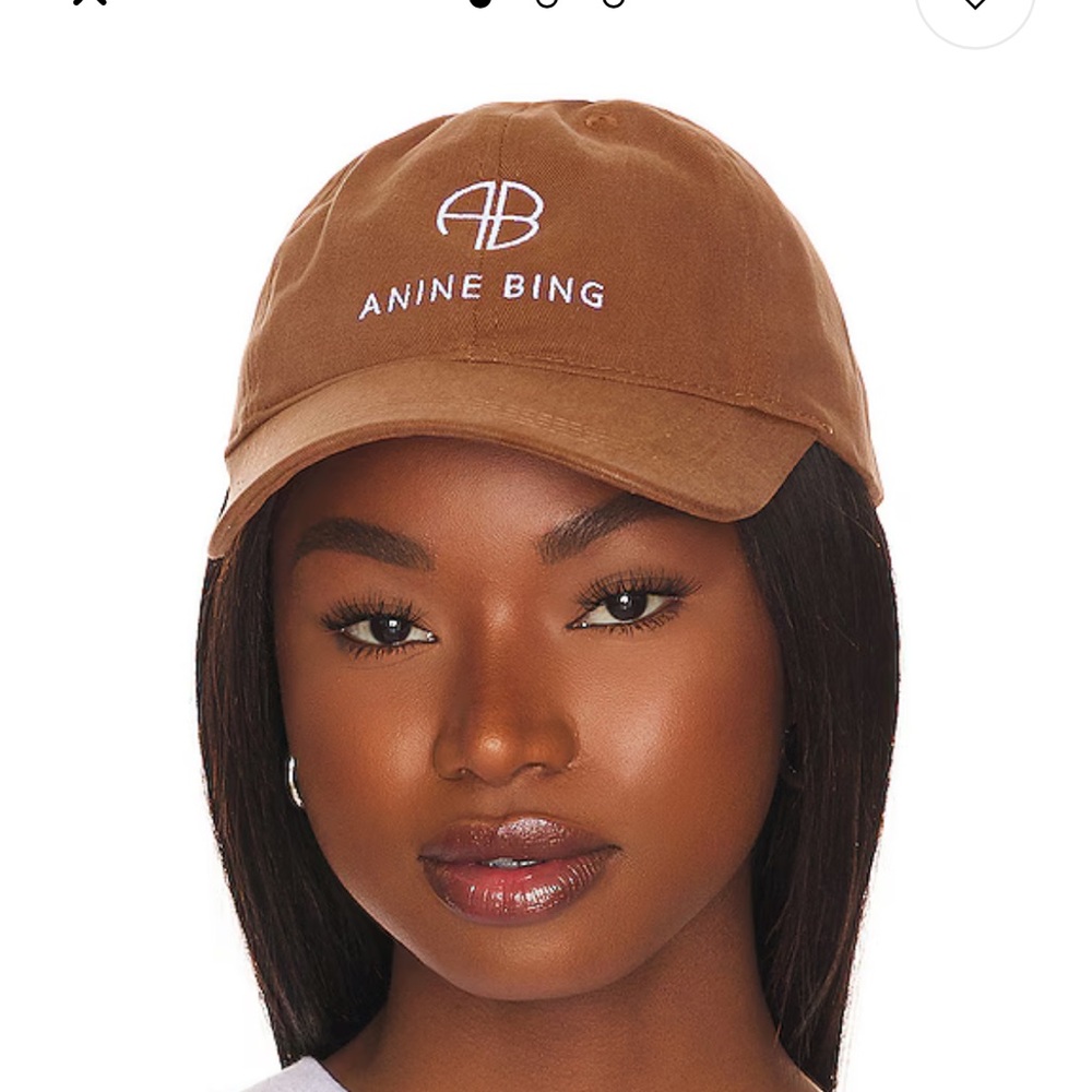 Anine Bing Jeremy Baseball Cap in Dark Camel